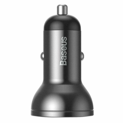 Εικόνα της Φορτιστής Αυτοκινήτου Baseus Digital Display Dual USB 4.8A Grey CCBX-0G