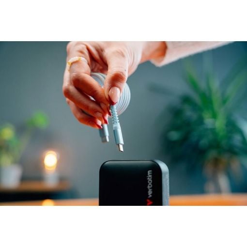 Εικόνα της Καλώδιο Verbatim Sync & Charge USB-C to USB-C 60W Magnetic 1.2m Blue 31852