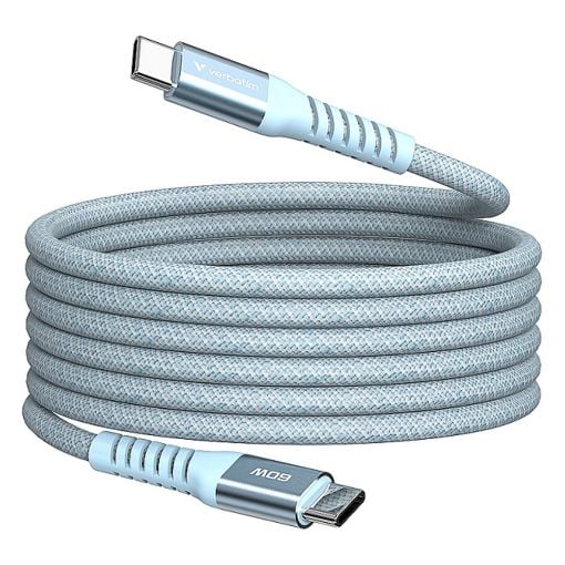 Εικόνα της Καλώδιο Verbatim Sync & Charge USB-C to USB-C 60W Magnetic 1.2m Blue 31852