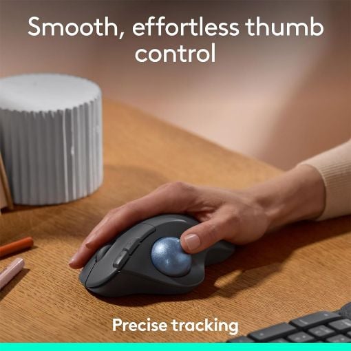 Εικόνα της Ποντίκι Logitech Ergo M575s Bluetooth Graphite/Blue Ball 910-007029