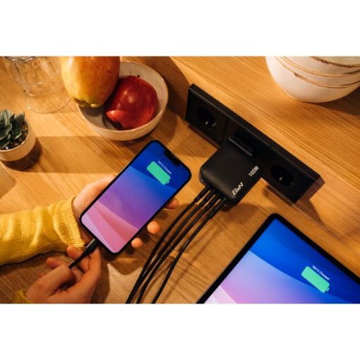 Εικόνα της Φορτιστής Verbatim Mini GaN 3x USB-C & USB-A 165W Black 32216