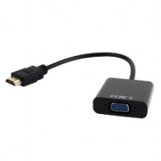 Εικόνα της Adapter Cablexpert HDMI Male to VGA Female & 3.5mm Black A-HDMI-VGA-03