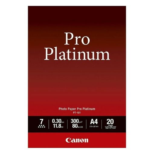 Εικόνα της Φωτογραφικό Χαρτί Canon Pro Platinum PT-101 A4 Glossy 300g/m² 20 Φύλλα 2768B016