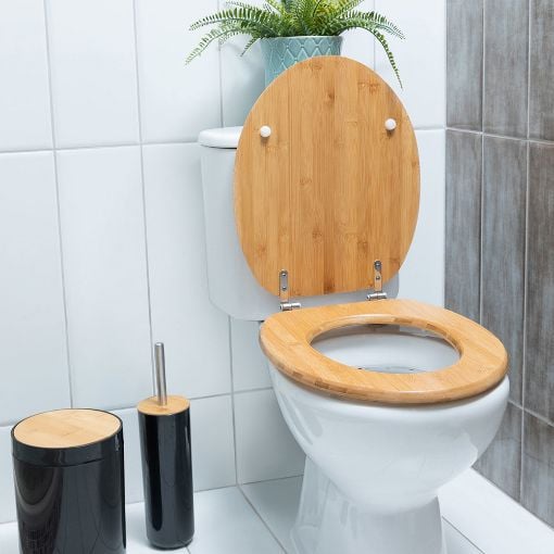 Εικόνα της Καπάκι Λεκάνης Estia Bamboo Essentials 35x43x3cm Kαφέ 02-13059