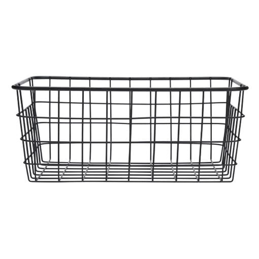 Εικόνα της Καλάθι Οργάνωσης Estia Μεταλλικό 28x22x12.5cm Μαύρο 01-26721
