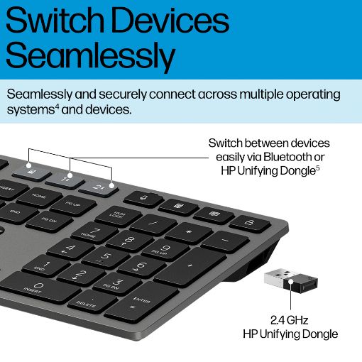 Εικόνα της Πληκτρολόγιο-Ποντίκι HP 725 Multi-Device Wireless 9T5B0UT