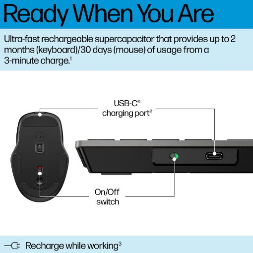 Εικόνα της Πληκτρολόγιο-Ποντίκι HP 725 Multi-Device Wireless 9T5B0UT
