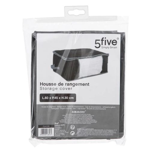 Εικόνα της Θήκη Aποθήκευσης Ρούχων 5Five 60x45x30cm Mαύρο 724129