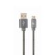 Εικόνα της Καλώδιο Cablexpert USB-A Male to USB-C Male Spiral Braid 1m Metallic Gray CC-USB2S-AMCM-1M-BG
