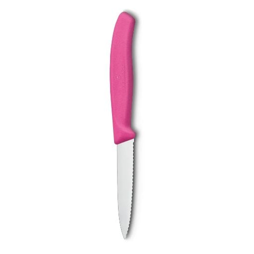 Εικόνα της Μαχαίρι Victorinox Swiss Classic Paring Wavy 8cm Ροζ 6.7636.L115