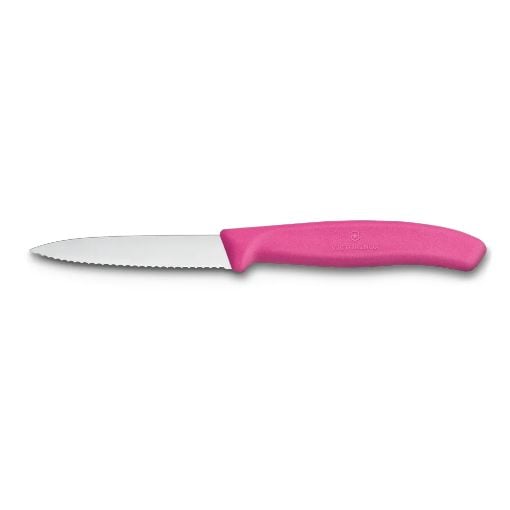 Εικόνα της Μαχαίρι Victorinox Swiss Classic Paring Wavy 8cm Ροζ 6.7636.L115