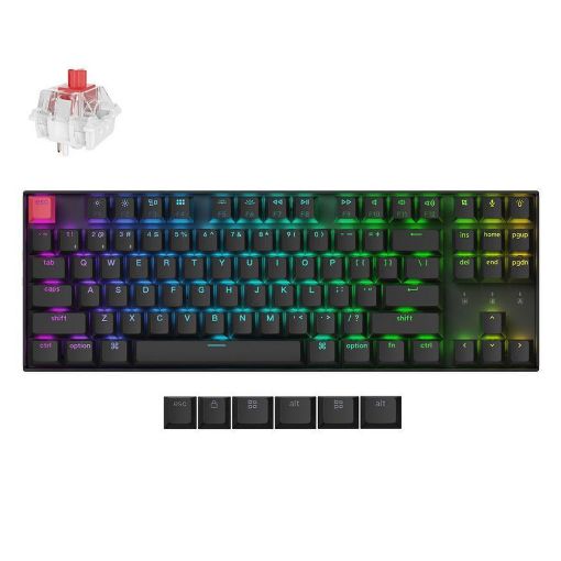 Εικόνα της Πληκτρολόγιο Keychron K8 V2 QMK TKL Wireless RGB Hot-Swappable Red Switches (US) K8X-H1