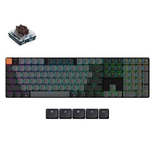 Εικόνα της Πληκτρολόγιο Keychron K5 V2 QMK Full Wireless RGB Brown Switches (US) K5X-B3
