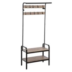 Εικόνα της Κρεμάστρα Δαπέδου 5Five Jano Coat Rack Μαύρο/Καφέ 160407