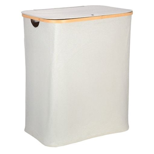 Εικόνα της Καλάθι Απλύτων Estia Bamboo Essentials 2 Θέσεων 144lt 56x37x68cm Γκρι 02-26974