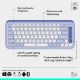 Εικόνα της Πληκτρολόγιο Logitech Pop Icon Keys Bluetooth Lilac/Off White 920-013074