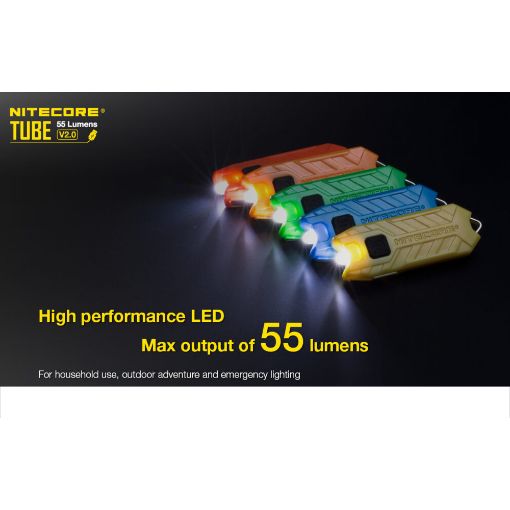 Εικόνα της Φακός Μπρελόκ NiteCore Tube V2.0 Επαναφορτιζόμενος 55lm Blue