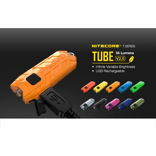 Εικόνα της Φακός Μπρελόκ NiteCore Tube V2.0 Επαναφορτιζόμενος 55lm Blue