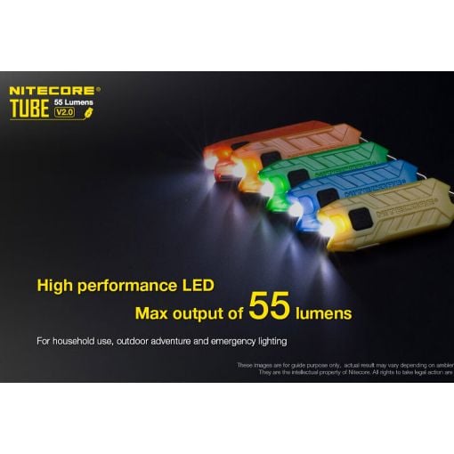 Εικόνα της Φακός Μπρελόκ NiteCore Tube V2.0 Επαναφορτιζόμενος 55lm Transparent