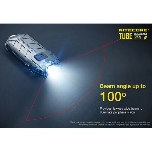 Εικόνα της Φακός Μπρελόκ NiteCore Tube V2.0 Επαναφορτιζόμενος 55lm Transparent