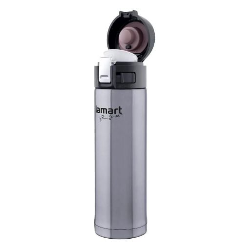 Εικόνα της Μπουκάλι Θερμός Lamart Branche Vacuum 420ml Ασημί/Μαύρο LT4008