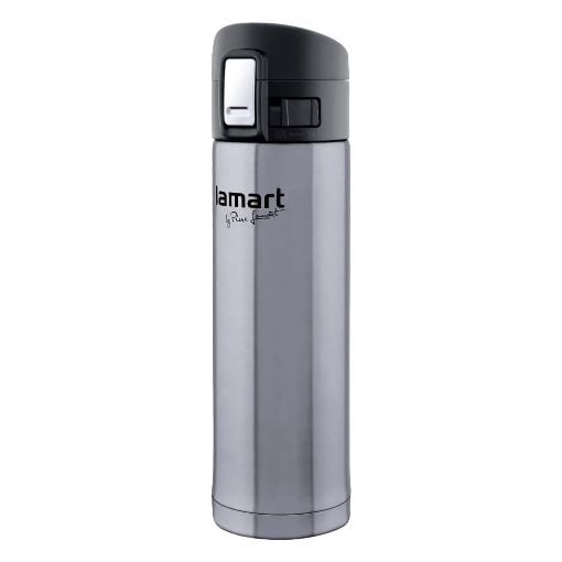 Εικόνα της Μπουκάλι Θερμός Lamart Branche Vacuum 420ml Ασημί/Μαύρο LT4008