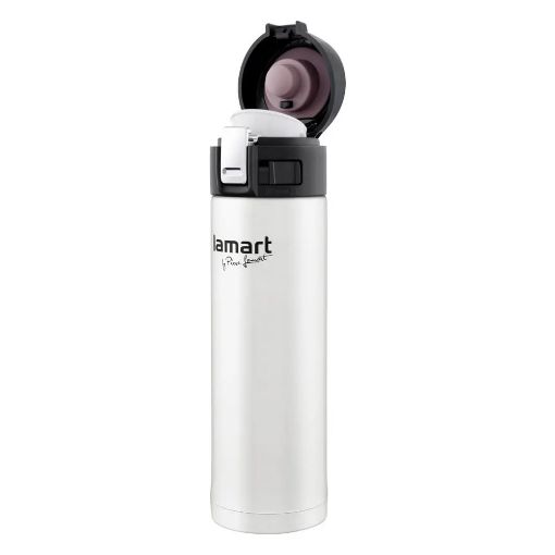 Εικόνα της Μπουκάλι Θερμός Lamart Branche Vacuum 420ml Λευκό LT4043