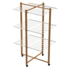 Εικόνα της Ξύλινη Απλώστρα Arit Karisma Πτυσόμενη Τροχύλατη 133x80x68cm Cherry Wood 695