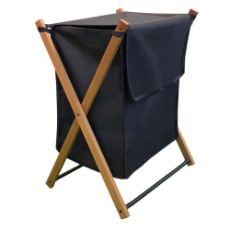 Εικόνα της Καλάθι Απλύτων Sepio Aurora 36,5x43.5x61cm Βlack/Brown 10KOSNAPRAAUR