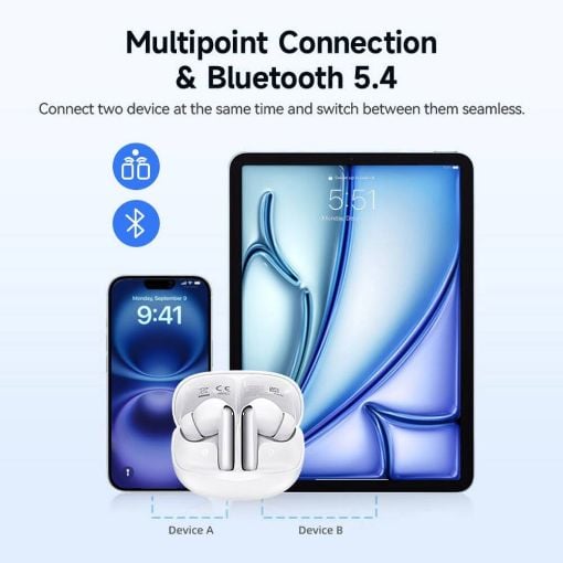 Εικόνα της True Wireless Earphones QCY Melobuds N50 ANC Bluetooth White