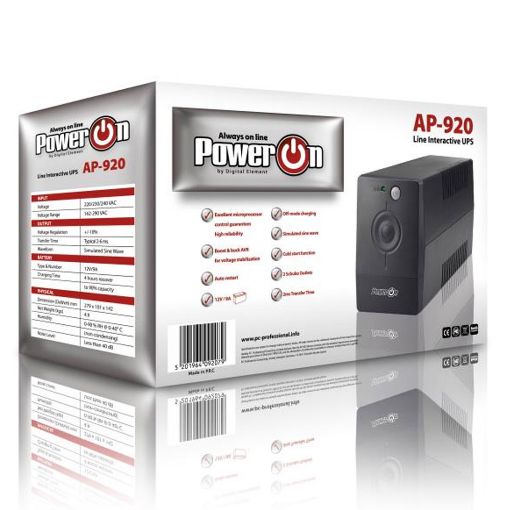 Εικόνα της UPS PowerOn AP-920 Line Interactive 920VA Schuko