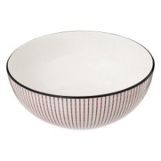 Εικόνα της Μπoλ Σερβιρίσματος Secret de Gourmet Πορσελάνης White/Red 194954B