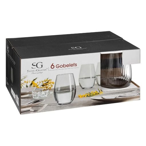 Εικόνα της Σετ Ποτήρια Νερού Secret de Gourmet Midnight 540ml 6τμχ Διάφανο 154980