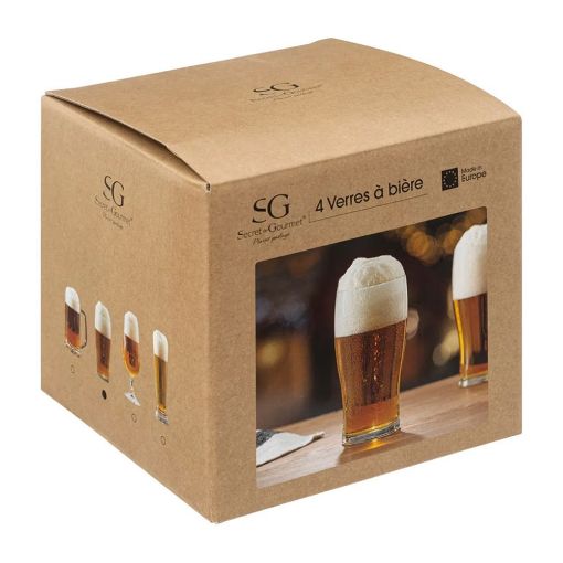 Εικόνα της Σετ Ποτήρια Μπύρας Secret de Gourmet 570ml 4τμχ Διάφανο 154525