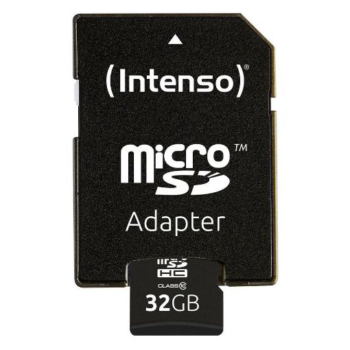 Εικόνα της Κάρτα Μνήμης MicroSDHC Intenso 32GB Class 10 + SD Adapter 3413480