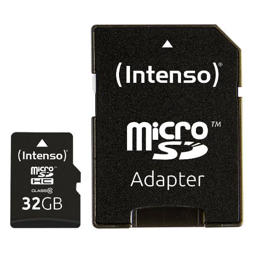 Εικόνα της Κάρτα Μνήμης MicroSDHC Intenso 32GB Class 10 + SD Adapter 3413480