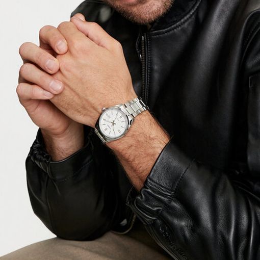 Εικόνα της Ρολόι Casio Collection Standard με Μεταλλικό Μπρασελέ Silver/White MTP-1302PD-7A1VEF