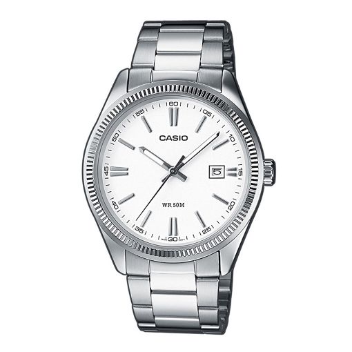 Εικόνα της Ρολόι Casio Collection Standard με Μεταλλικό Μπρασελέ Silver/White MTP-1302PD-7A1VEF