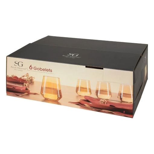 Εικόνα της Σετ Ποτήρια Νερού Secret de Gourmet Naia Olgal 450ml 6τμχ Πορτοκαλί 202177