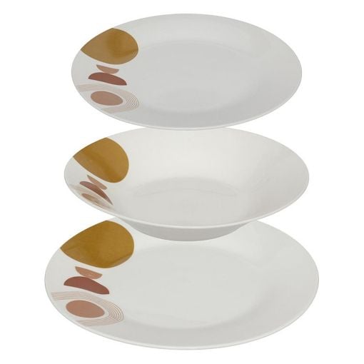 Εικόνα της Σετ Πιάτων Secret de Gourmet Τara Πορσελάνης 18τμχ Λευκό 202175