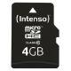 Εικόνα της Κάρτα Μνήμης MicroSDHC Intenso 4GB Class 10 + SD Adapter 3413450