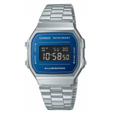 Εικόνα της Ψηφιακό Ρολόι Casio Vintage Iconic με Μεταλλικό Μπρασελέ Silver/Blue A168WEM-2BEF