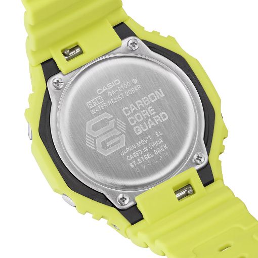 Εικόνα της Ρολόι Casio G-Shock Classic με Χρονογράφο Κίτρινο Καουτσούκ Λουράκι GA-2100-9A9ER