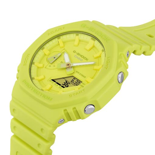 Εικόνα της Ρολόι Casio G-Shock Classic με Χρονογράφο Κίτρινο Καουτσούκ Λουράκι GA-2100-9A9ER