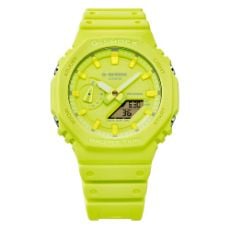 Εικόνα της Ρολόι Casio G-Shock Classic με Χρονογράφο Κίτρινο Καουτσούκ Λουράκι GA-2100-9A9ER