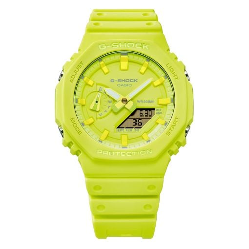 Εικόνα της Ρολόι Casio G-Shock Classic με Χρονογράφο Κίτρινο Καουτσούκ Λουράκι GA-2100-9A9ER