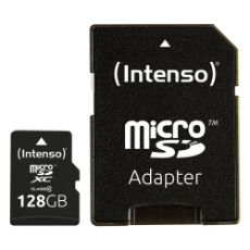 Εικόνα της Κάρτα Μνήμης MicroSDXC Intenso 128GB Class 10 + SD Adapter 3413491