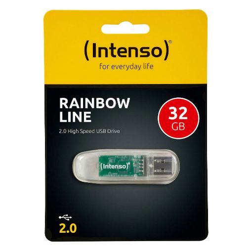 Εικόνα της Intenso Rainbow Line 32GB USB 2.0 Transparent 3502480