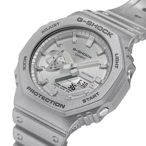 Εικόνα της Ρολόι Casio G-Shock Classic με Χρονογράφο Ασημί Καουτσούκ Λουράκι GA-2100FF-8AER