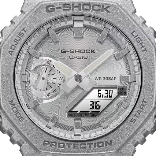 Εικόνα της Ρολόι Casio G-Shock Classic με Χρονογράφο Ασημί Καουτσούκ Λουράκι GA-2100FF-8AER